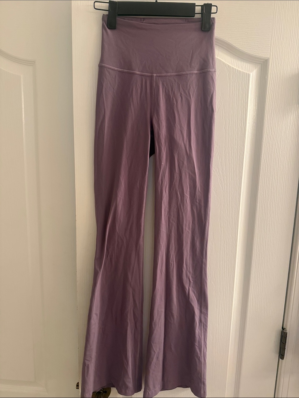 Lululemon High-Waisted Lavender Flare Yoga Pants
